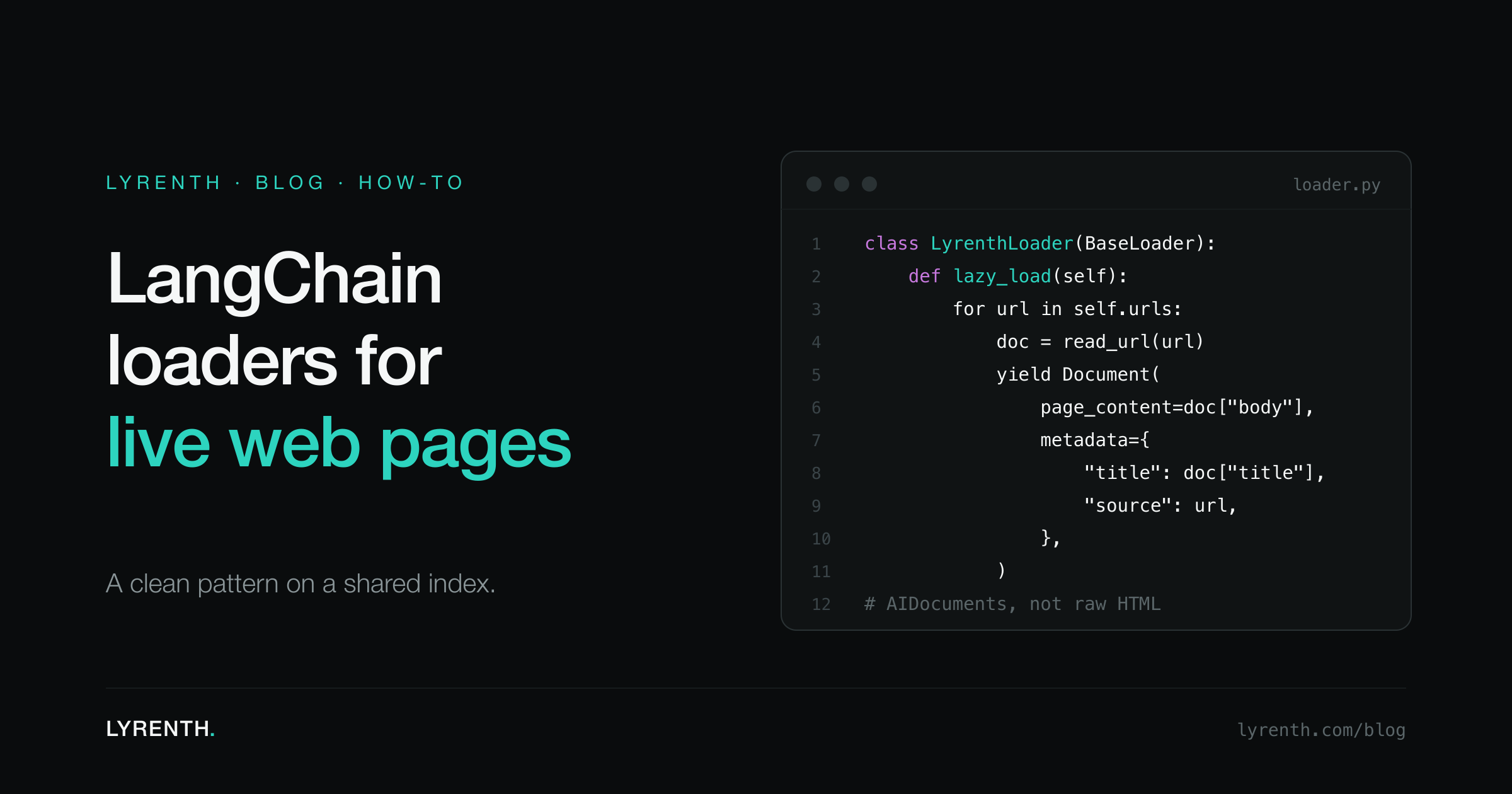LangChain document loaders for live web pages: a clean pattern